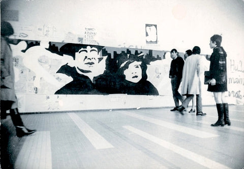 Ivan Messac - Faculté de Nanterre – Flashe et collage sur papier – 150 x 900 cm – 1969
