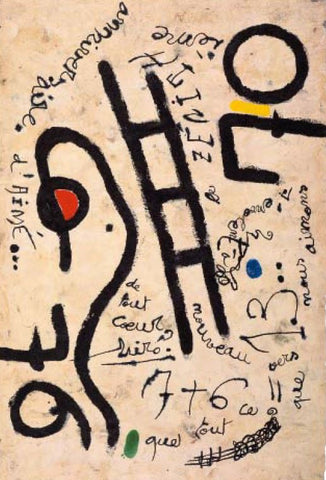 Joan Miró, Pour les 70 ans d’Aimé, 1975, mixed media sur papier, 61x42cm