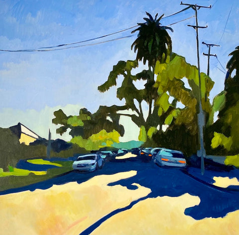 Lefort High and outside Hollywood, 2022, 91 x 91 cm Oil on canvas