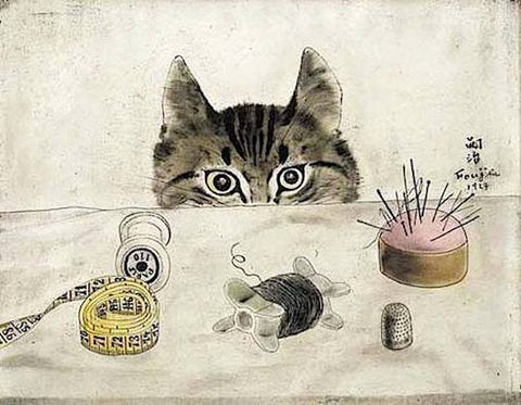 Léonard Foujita, Chat couturier, 1927.