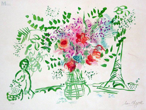 Les fleurs de Chagall, les ponts de Paris et la Tour Eiffel ma vie rêvée.