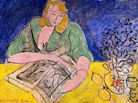 Henri Matisse, "Liseuse à la table jaune", 1944.