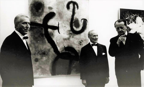 Marc Chagall, André Malraux et Aimé Maeght lors de l’inauguration de la Fondation Maeght, juillet 1964.2