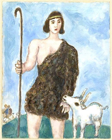 Marc Chagall, Joseph, berger, gouache préparatoire pour La Bible, 1931.
