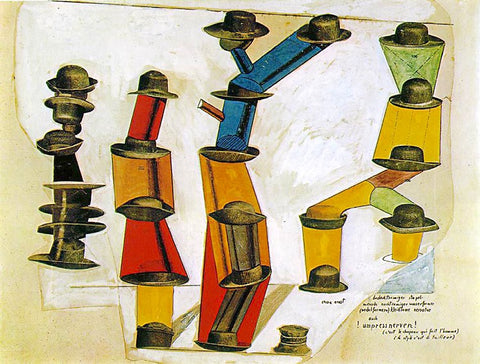 A surreal rarity for my hats series. Max Ernst "It's the hat that makes the man", 1920