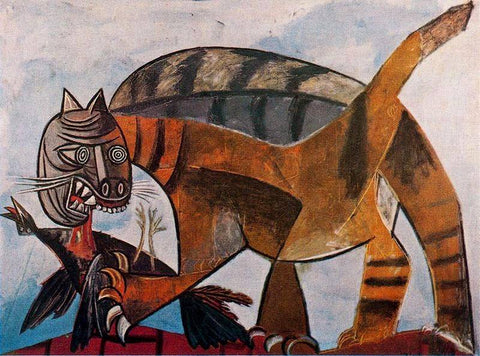 Pablo Picasso, Chat dévorant un oiseau, 1939.