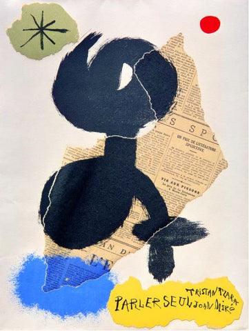 Parler seul, livre de bibliophilie de Joan Miro et Tristan Tzara publié en 1948 par Maeght Editeur, Paris