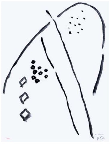 Pierre Tal Coat, Sans titre , encre sur papier, 27,5 x22 cm.
