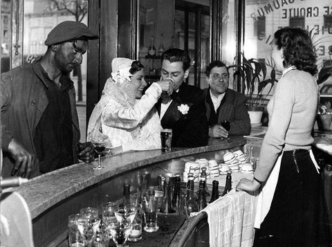 robert doisneau cafe noir et blanc