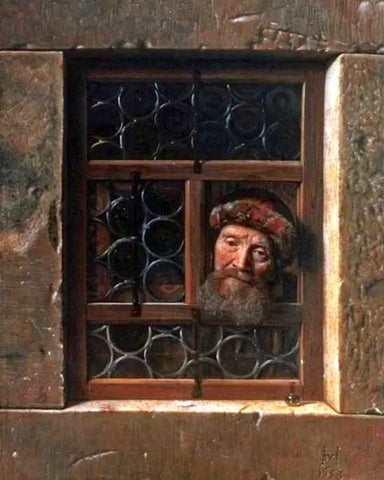 samuel van hoogstraten lhomme a la fenetre