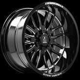 Axe Wheels - HADES - Black - Gloss Black - Milled Edge - 20" x 9.5", 15 Offset, 6x135/139.7 (Bolt pattern), 87.1mm HUB