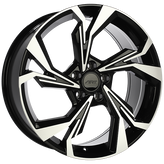 ART - Replica 243 - Black - Gloss Black - Machined Face - 18" x 8", 35 Offset, 5x112 (Bolt Pattern), 66.5mm HUB