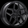 Ruffino Wheels - Vader - Black - Satin Black - 20" x 8.5", 40 Offset, 5x108 (Bolt pattern), 63.4mm HUB