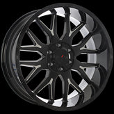 Forged Offroad - XR101 - Black - Gloss Black - Milled Edge - 20" x 10", -19 Offset, 5x127/139.70 (Bolt pattern), 77.8mm HUB