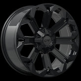 Dai Alloys - Abyss - Black - Gloss Black - 17" x 9", 12 Offset, 6x139.7 (Bolt pattern), 108.1mm HUB