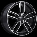 Art Replica Wheels - Replica 177 - Black - Gloss Black - Machined Face - 18" x 8", 35 Offset, 5x112 (Bolt pattern), 66.6mm HUB