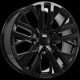 Art Replica Wheels - Replica 328 - Black - Gloss Black - 22" x 9", 28 Offset, 6x139.7 (Bolt pattern), 77.8mm HUB