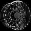 Forged Offroad - XR103 - Black - Gloss Black - Milled Edge - 20" x 10", -19 Offset, 6x135/139.70 (Bolt pattern), 87.1mm HUB