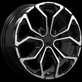 Dai Alloys - MUSE - Black - Gloss Black - Machined Face - 17" x 7", 40 Offset, 5x115 (Bolt pattern), 70.30mm HUB