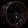 DAI Alloys - Sky - Black - Gloss Black - Red Line - 17" x 7.5", 40 Offset, 5x114.3 (Bolt pattern), 67.1mm HUB