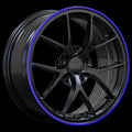 DAI Alloys - Sky - Black - Gloss Black - Blue Line - 18" x 8", 40 Offset, 5x114.3 (Bolt pattern), 67.1mm HUB