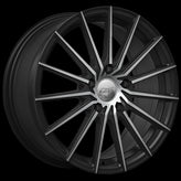 DAI Alloys - Specter - Black - Gloss Black - Machined Face - 15" x 6.5", 38 Offset, 4x100 (Bolt pattern), 73.1mm HUB