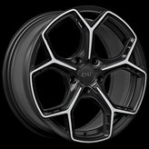 DAI Alloys - Widow - Black - Gloss Black - Machined Face - 15" x 6.5", 38 Offset, 4x100 (Bolt pattern), 73.1mm HUB