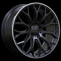 Art Replica Wheels - Replica 341 - Black - Satin Black - Machined Lip - 19" x 9", 45 Offset, 5x112 (Bolt pattern), 66.6mm HUB