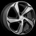 Art Replica Wheels - Replica 343 - Black - Gloss Black - Machined Face - 17" x 7", 35 Offset, 5x114.3 (Bolt pattern), 60.1mm HUB