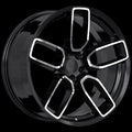 Art Replica Wheels - Replica 348 - Black - Satin Black - Machined Face - 20" x 9.5", 15 Offset, 5x115 (Bolt pattern), 71.5mm HUB