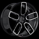 Art Replica Wheels - Replica 348 - Black - Satin Black - Machined Face - 20" x 11", 20 Offset, 5x115 (Bolt pattern), 71.5mm HUB