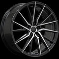 Ruffino Wheels - CENTRAL - Black - Gloss Black - Machined Face - 20" x 8.5", 35 Offset, 5x114.3 (Bolt pattern), 73.10mm HUB