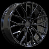 Ruffino Wheels - Alpine - Black - Gloss Black - 22" x 9", 35 Offset, 5x114.3 (Bolt pattern), 73.1mm HUB