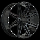 Ruffino Hard - Phantom - Black - Gloss Black - 20" x 9", 15 Offset, 6x135/139.7 (Bolt pattern), 87.1mm HUB