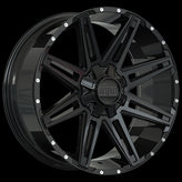 Ruffino Hard - Phantom - Black - Gloss Black - 22" x 9.5", 15 Offset, 6x135/139.7 (Bolt pattern), 87.1mm HUB