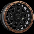 Ruffino HARD - MIDNIGHT - Black - Satin Black - Satin Bronze Lip - 20" x 9", 25 Offset, 6x135 (Bolt pattern), 87.10mm HUB