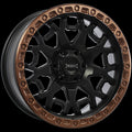 Ruffino HARD - MIDNIGHT - Black - Satin Black - Satin Bronze Lip - 20" x 9", 15 Offset, 6x139.7 (Bolt pattern), 108.10mm HUB