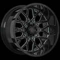 Forged Offroad - XR109 - Black - Gloss Black - Milled Edge - 22" x 12", -44 Offset, 6x135/139.7 (Bolt pattern), 87.1mm HUB