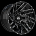 TIS Wheels - 554BM - Black - Gloss Black - Milled Edge - 20" x 10", -19 Offset, 6x135/139.7 (Bolt pattern), 108.1mm HUB