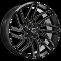 TIS Wheels - 554BM - Black - Gloss Black - Milled Edge - 22" x 10", -19 Offset, 6x135/139.7 (Bolt pattern), 108.1mm HUB