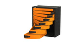 Swivel 8 Drawers (30" Wide) - Service Body / Van Tool Box – 30″ Width x 34″ Height - Orange