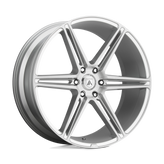 Asanti Black - ABL-25 ALPHA 6 - Silver - Brushed Silver - 20" x 9", 30 Offset, 6x139.7 (Bolt pattern), 100.3mm HUB