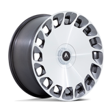 Asanti Black - ABL-45 ARISTOCRAT - Silver - Gloss Platinum with Bright Machined Face - 20" x 9", 35 Offset, 5x112/114.3 (Bolt pattern), 72.56mm HUB