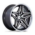 Asanti Black - ABL-46 DUKE - Black - Gloss Black Machined - 22" x 9", 15 Offset, 5x115 (Bolt pattern), 72.6mm HUB