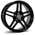 RSSW - Cruiser - Black - Gloss Black - 15" x 6.5", 42 Offset, 5x100 (Bolt pattern), 54.1mm HUB