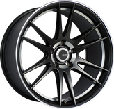 Advanti - Optimo - Black - Matte Black W/ Machined Lip - 18" x 9.5", 35 Offset, 5x120 (Bolt pattern), 72.6mm HUB