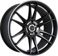 Advanti - Optimo - Black - Matte Black W/ Machined Lip - 17" x 7.5", 45 Offset, 5x108 (Bolt pattern), 73.1mm HUB