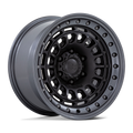 Black Rhino - BR014 SAHARA - Black - Matte Black with Gunmetal Lip - 17" x 9", -12 Offset, 6x139.7 (Bolt pattern), 106.1mm HUB