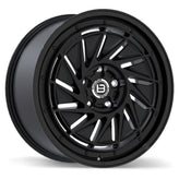 Braelin - BR16 - Black - Matte Black with Gloss Black Lip - 19" x 9.5", 35 Offset, 5x114.3 (Bolt pattern), 70.1mm HUB