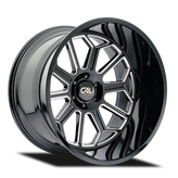 Cali Off-Road - Auburn - Black - Gloss Black Milled - 20" x 10", -25 Offset, 6x135 (Bolt pattern), 87.1mm HUB